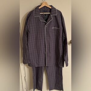 NWT Noble Mount Twin Boat 100% Checkered Pajama Set - 2 XL